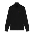 Jet Black - Front - Lyle & Scott Mens Merino Wool Quarter Zip Golf Jumper