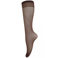 Chocolate Brown - Back - Joanna Gray Womens-Ladies Knee Highs (3 Pairs)