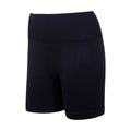 Black - Front - Silky Womens-Ladies Plain Active Shorts