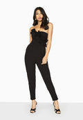 Black - Back - Girls On Film Womens-Ladies Halcyon Frill Bandeau Jumpsuit