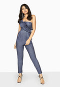 Grey - Back - Girls On Film Womens-Ladies Halcyon Frill Bandeau Jumpsuit