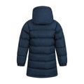 Dark Blue - Back - Mountain Warehouse Childrens-Kids Water Resistant Longline Padded Jacket