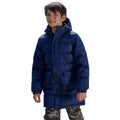 Dark Blue - Pack Shot - Mountain Warehouse Childrens-Kids Water Resistant Longline Padded Jacket