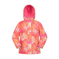 Bright Orange - Front - Mountain Warehouse Childrens-Kids Snowdrop Watercolour Ski Jacket