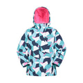 Teal - Front - Mountain Warehouse Childrens-Kids Snowdrop Watercolour Ski Jacket