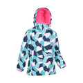 Teal - Side - Mountain Warehouse Childrens-Kids Snowdrop Watercolour Ski Jacket