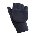 Navy - Back - Mountain Warehouse Childrens-Kids Fingerless Fleece Mittens