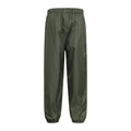 Khaki Green - Back - Mountain Warehouse Childrens-Kids Fleece Lined Waterproof Trousers