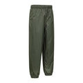 Khaki Green - Side - Mountain Warehouse Childrens-Kids Fleece Lined Waterproof Trousers