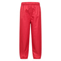 Red - Front - Mountain Warehouse Childrens-Kids Fleece Lined Waterproof Trousers