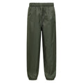 Green - Front - Mountain Warehouse Childrens-Kids Fleece Lined Waterproof Trousers