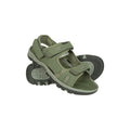 Khaki Green - Front - Mountain Warehouse Mens Z4 Synthetic Suede Sandals