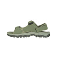 Khaki Green - Side - Mountain Warehouse Mens Z4 Synthetic Suede Sandals