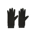 Black - Close up - Mountain Warehouse Mens Merino Wool Base Layer Gloves