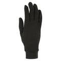 Black - Front - Mountain Warehouse Mens Merino Wool Base Layer Gloves