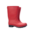 Red - Back - Mountain Warehouse Childrens-Kids Plain Wellington Boots