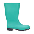 Dark Teal - Front - Mountain Warehouse Childrens-Kids Plain Wellington Boots