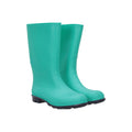 Dark Teal - Back - Mountain Warehouse Childrens-Kids Plain Wellington Boots