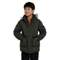 Green - Front - Mountain Warehouse Childrens-Kids Ranger Logo Water Resistant Jacket