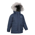 Blue - Side - Mountain Warehouse Childrens-Kids Ranger Logo Water Resistant Jacket