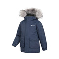 Blue - Lifestyle - Mountain Warehouse Childrens-Kids Ranger Logo Water Resistant Jacket