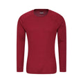 Red - Front - Mountain Warehouse Mens Talus Round Neck Long-Sleeved Thermal Top