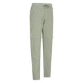 Khaki Green - Back - Mountain Warehouse Womens-Ladies Explorer Zip-Off Hiking Trousers