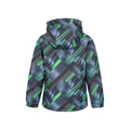 Dark Green-Grey - Side - Mountain Warehouse Childrens-Kids Printed Ski Jacket Set