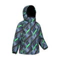 Dark Green-Grey - Lifestyle - Mountain Warehouse Childrens-Kids Printed Ski Jacket Set