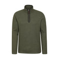 Dark Khaki - Front - Mountain Warehouse Mens Beta Contrast Zip Top