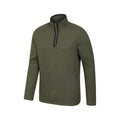 Dark Khaki - Lifestyle - Mountain Warehouse Mens Beta Contrast Zip Top