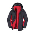 Grey - Front - Mountain Warehouse Childrens-Kids Cannonball 3 in 1 Waterproof Jacket