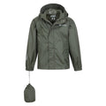 Green - Close up - Mountain Warehouse Childrens-Kids Pakka II Waterproof Jacket