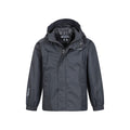 Black - Pack Shot - Mountain Warehouse Childrens-Kids Pakka II Waterproof Jacket