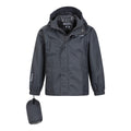 Black - Close up - Mountain Warehouse Childrens-Kids Pakka II Waterproof Jacket