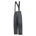 Dark Grey - Side - Mountain Warehouse Childrens-Kids Raptor Ski Trousers