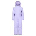 Light Purple - Front - Mountain Warehouse Childrens-Kids Cloud All In One Waterproof Snowsuit