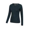 Teal - Side - Mountain Warehouse Womens-Ladies Merino II Thermal Top