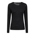 Black - Front - Mountain Warehouse Womens-Ladies Merino II Thermal Top