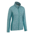 Dark Teal - Back - Mountain Warehouse Womens-Ladies Idris Panelled Fleece Jacket