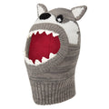 Grey - Side - Mountain Warehouse Childrens-Kids Fleece Lined Balaclava