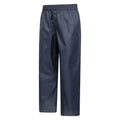 Navy - Side - Mountain Warehouse Childrens-Kids Pakka II Waterproof Over Trousers