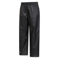 Black - Side - Mountain Warehouse Childrens-Kids Pakka II Waterproof Over Trousers