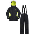 Black - Front - Mountain Warehouse Childrens-Kids Ski Jacket & Trousers Set