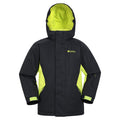 Black - Pack Shot - Mountain Warehouse Childrens-Kids Ski Jacket & Trousers Set