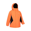 Bright Orange - Side - Mountain Warehouse Childrens-Kids Ski Jacket & Trousers Set