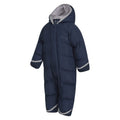 Navy - Side - Mountain Warehouse Childrens-Kids Frosty Padded Snowsuit