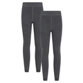 Charcoal - Front - Mountain Warehouse Womens-Ladies Fleece Lined Thermal Leggings (Pack of 2)