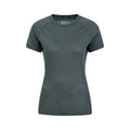 Khaki Green - Front - Mountain Warehouse Womens-Ladies Summit Merino Wool Thermal Top