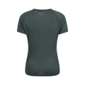 Khaki Green - Back - Mountain Warehouse Womens-Ladies Summit Merino Wool Thermal Top